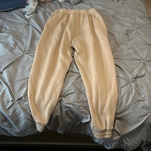 small cream colored sweats pants